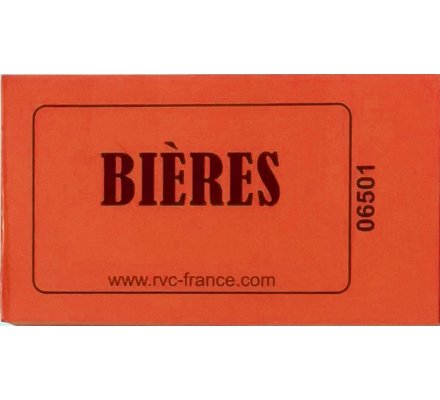 Carnet de 100 tickets "Bières"