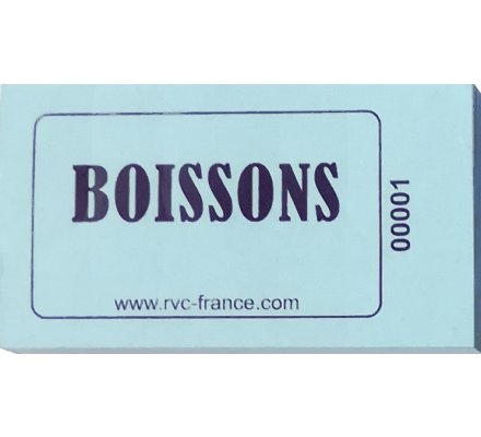 Carnet de 100 tickets "Boissons"