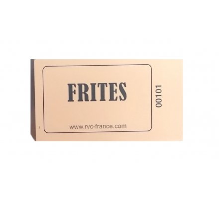Carnet de 100 tickets "Frites"
