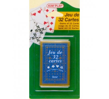 Jeu de 32 cartes sous blister