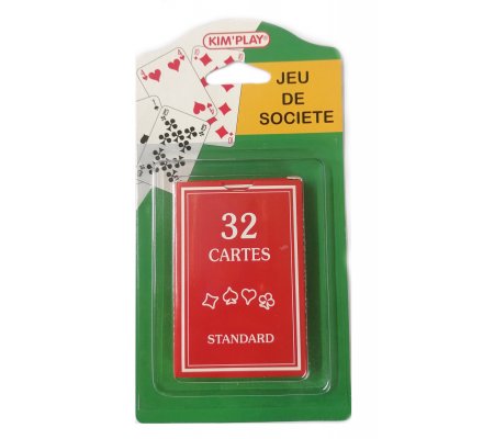 Jeu de 32 cartes sous blister