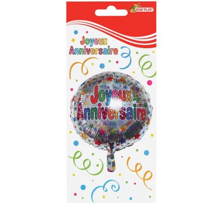 Ballon PVC "joyeux anniversaire" 34 cm