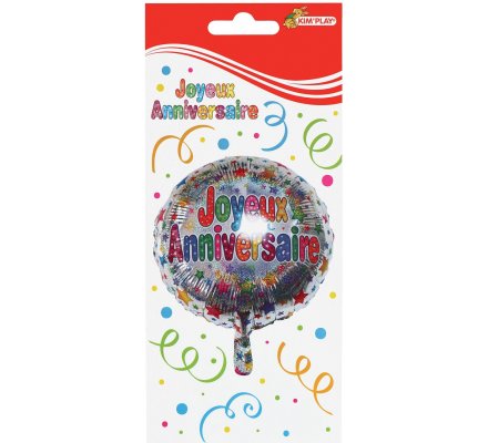 Ballon PVC "joyeux anniversaire" 34 cm