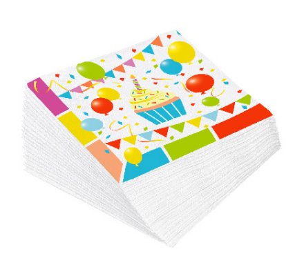 Lot de 12 serviettes en papier ''anniversaire''