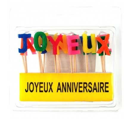 Bougies "Joyeux Anniversaire"