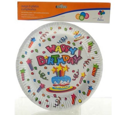 6 Assiettes Carton Anniversaire 6 Assiettes Carton Anniversaire