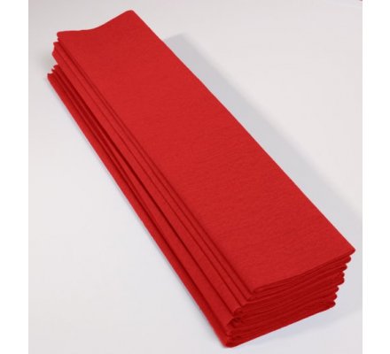 Papier crépon 40 % - 10 feuilles - Rouge