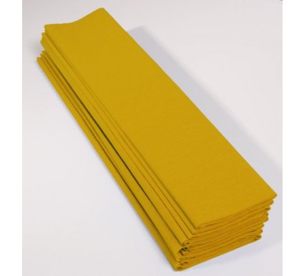 Papier crépon 40 % - 10 feuilles - Jaune citron