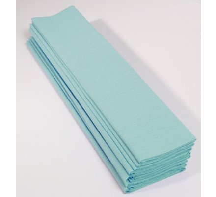 Papier crépon 40 % - 10 feuilles - Bleu turquoise