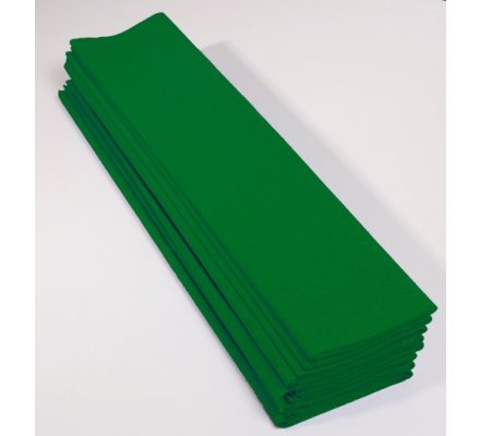 Papier crepon 60 % - 10 feuilles - Vert empire