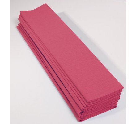 Papier crépon 40 % - 10 feuilles - Rose moyen