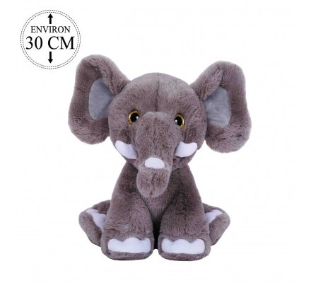 Peluche Eléphant assis 30 cm