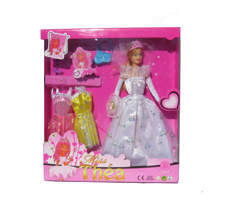 Poupée princesse + 2 robes