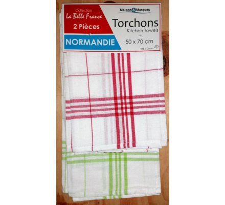 Taupe 50 x 70 CM Douceur dInt/érieur COCOTY 2 TORCHONS