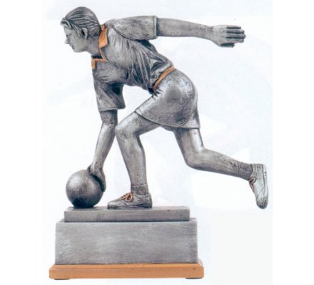 Trophée bowling féminin 22 cm - PCM976-2