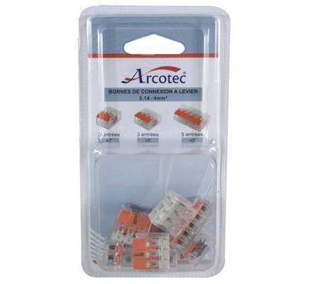 Assortiment de 9 mini-bornes à levier